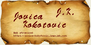 Jovica Kokotović vizit kartica